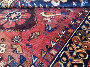 Hand-Knotted Tribal Persian Qashqaie Rug