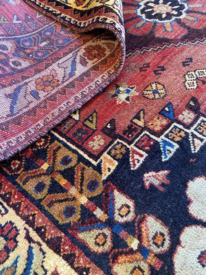 Hand-Knotted Tribal Persian Qashqaie Rug