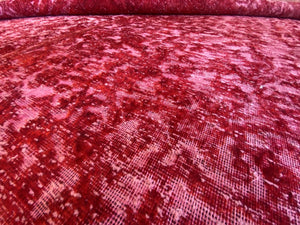 Hand-Knotted Vintage Over-dyed Persian Tabriz