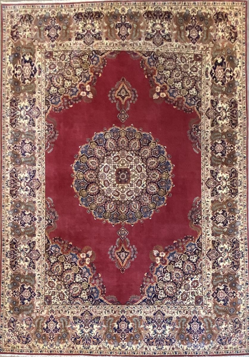 Superfine Hand-Knotted Antique Royal Persian Kashan