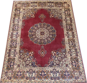 Superfine Hand-Knotted Antique Royal Persian Kashan