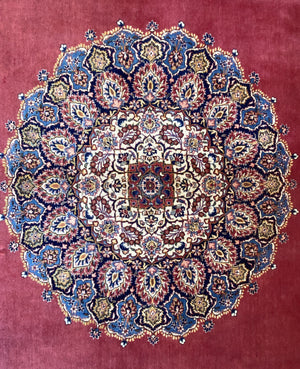 Superfine Hand-Knotted Antique Royal Persian Kashan