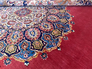 Superfine Hand-Knotted Antique Royal Persian Kashan