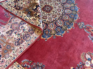 Superfine Hand-Knotted Antique Royal Persian Kashan