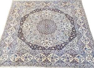 Superfine Hand-Knotted Persian Naien carpet