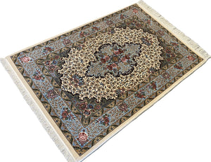 Superfine Hand-Knotted Persian Qum Carpet