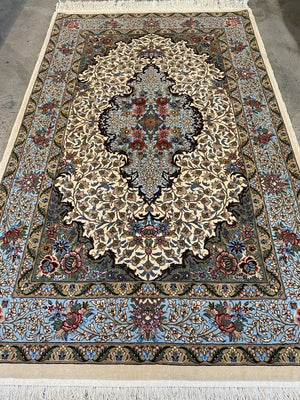 Superfine Hand-Knotted Persian Qum Carpet