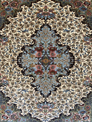 Superfine Hand-Knotted Persian Qum Carpet