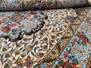 Superfine Hand-Knotted Persian Qum Carpet