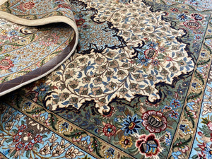 Superfine Hand-Knotted Persian Qum Carpet