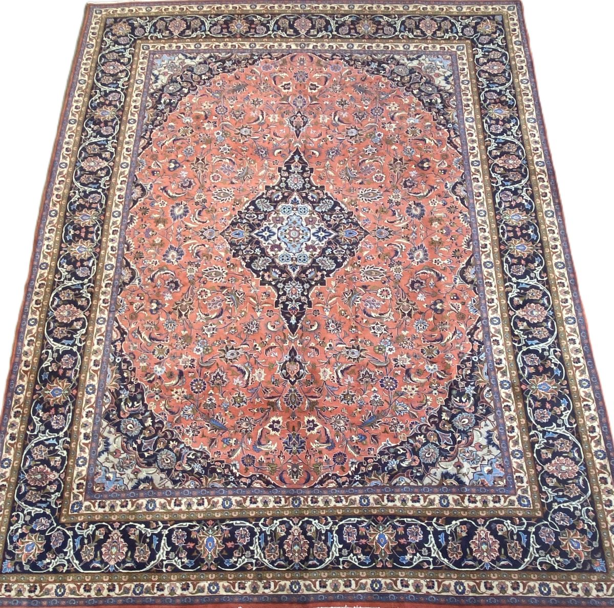 Fine Hand-Knotted Persian Kashan Carpet