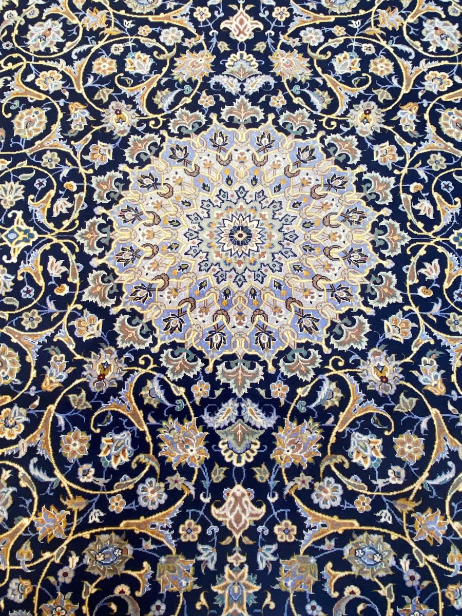 Fine Hand-Knotted Royal Persian Kashan Carpet