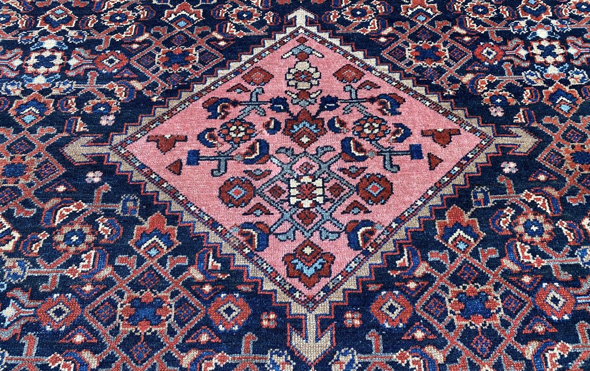 Antique Hand-Knotted Tribal Persian Malayer Rug