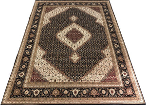 Fine Hand-Woven Persian Tabriz Mahi Design Rug