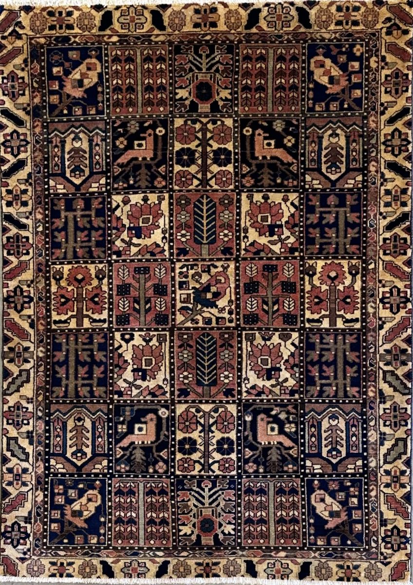 Hand-Knotted Tribal Persian Bakhtiar Rug