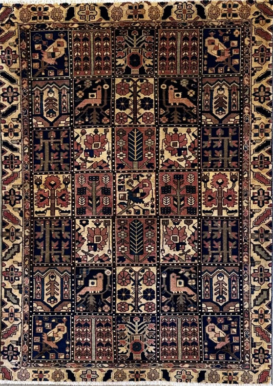 Hand-Knotted Tribal Persian Bakhtiar Rug