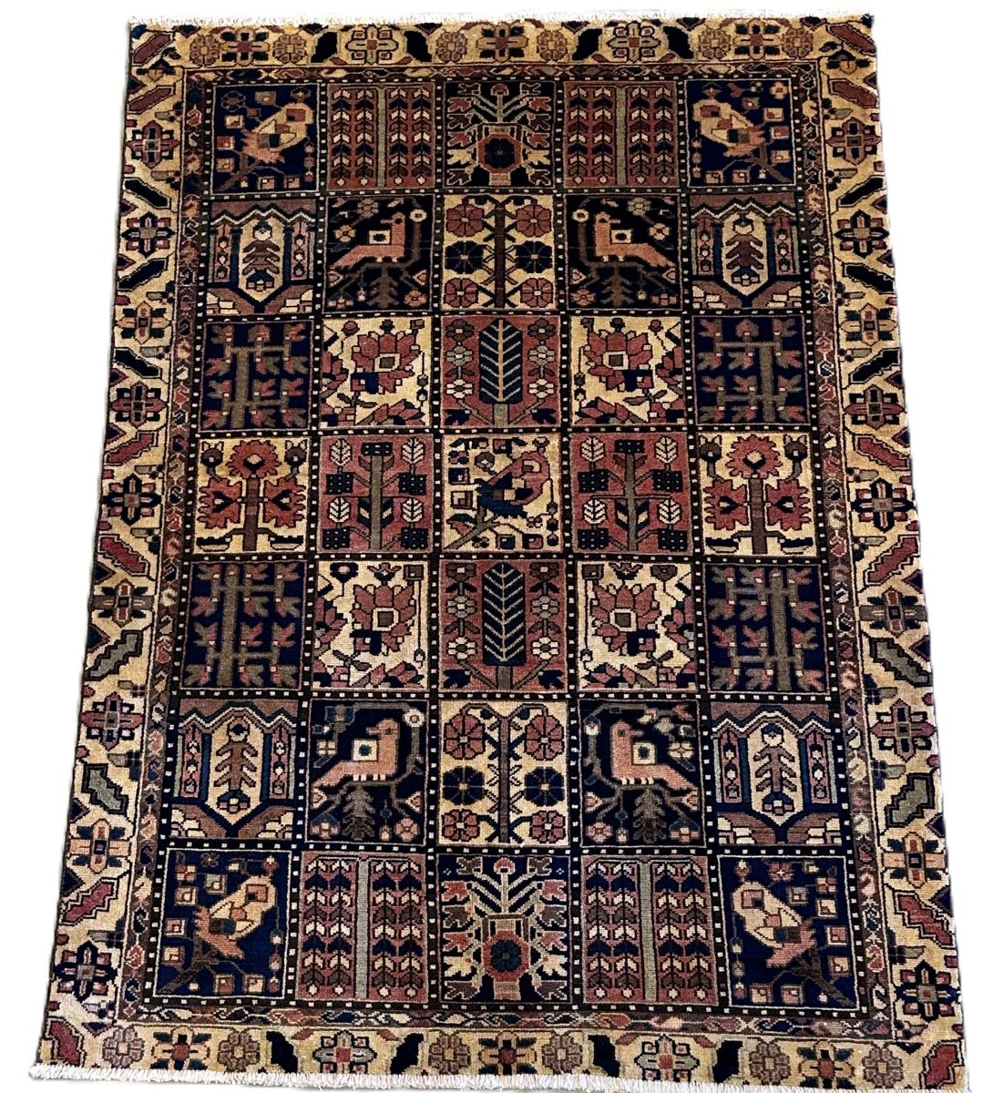 Hand-Knotted Tribal Persian Bakhtiar Rug