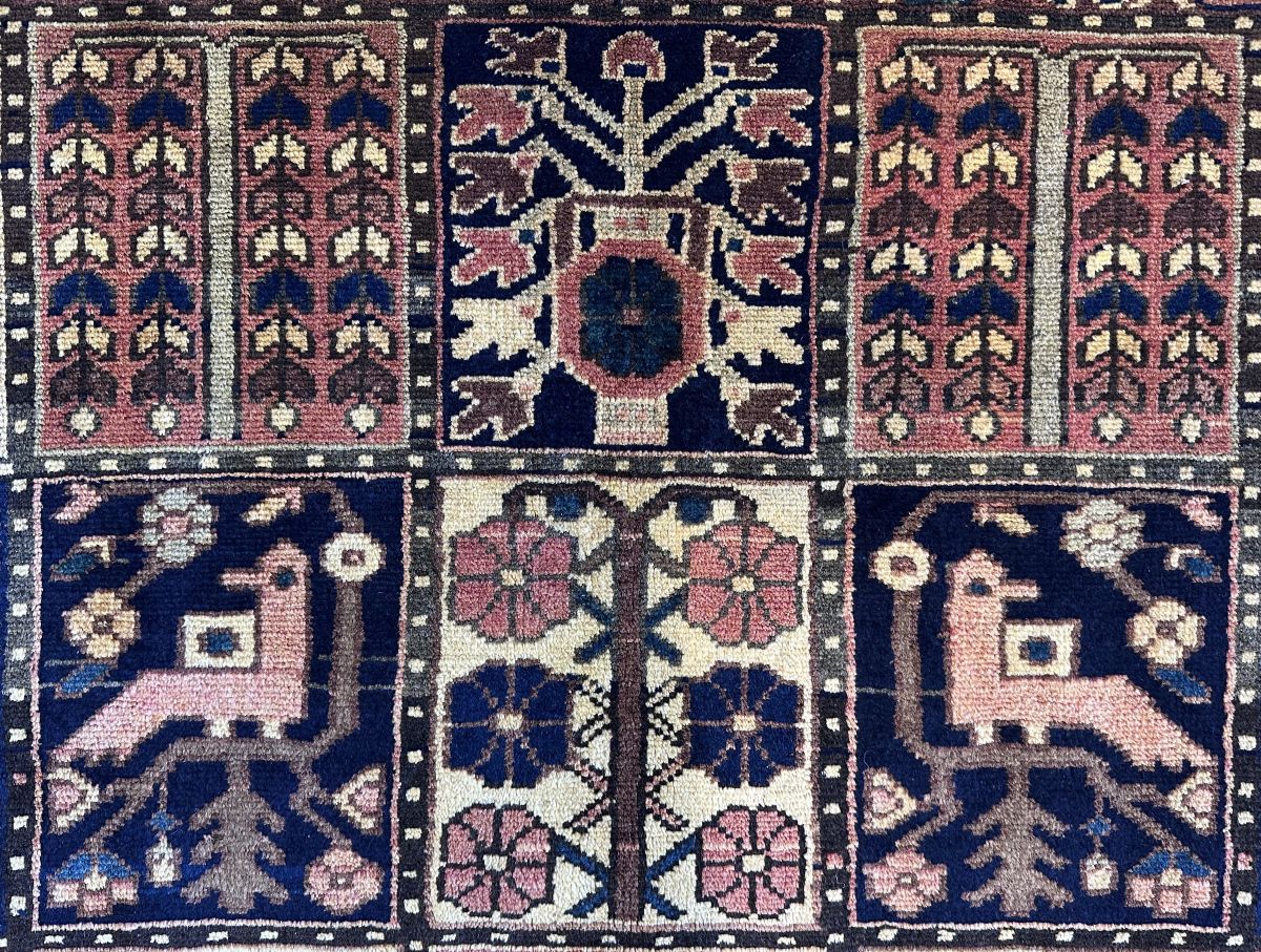 Hand-Knotted Tribal Persian Bakhtiar Rug