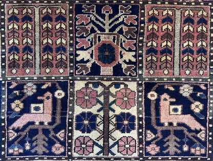 Hand-Knotted Tribal Persian Bakhtiar Rug