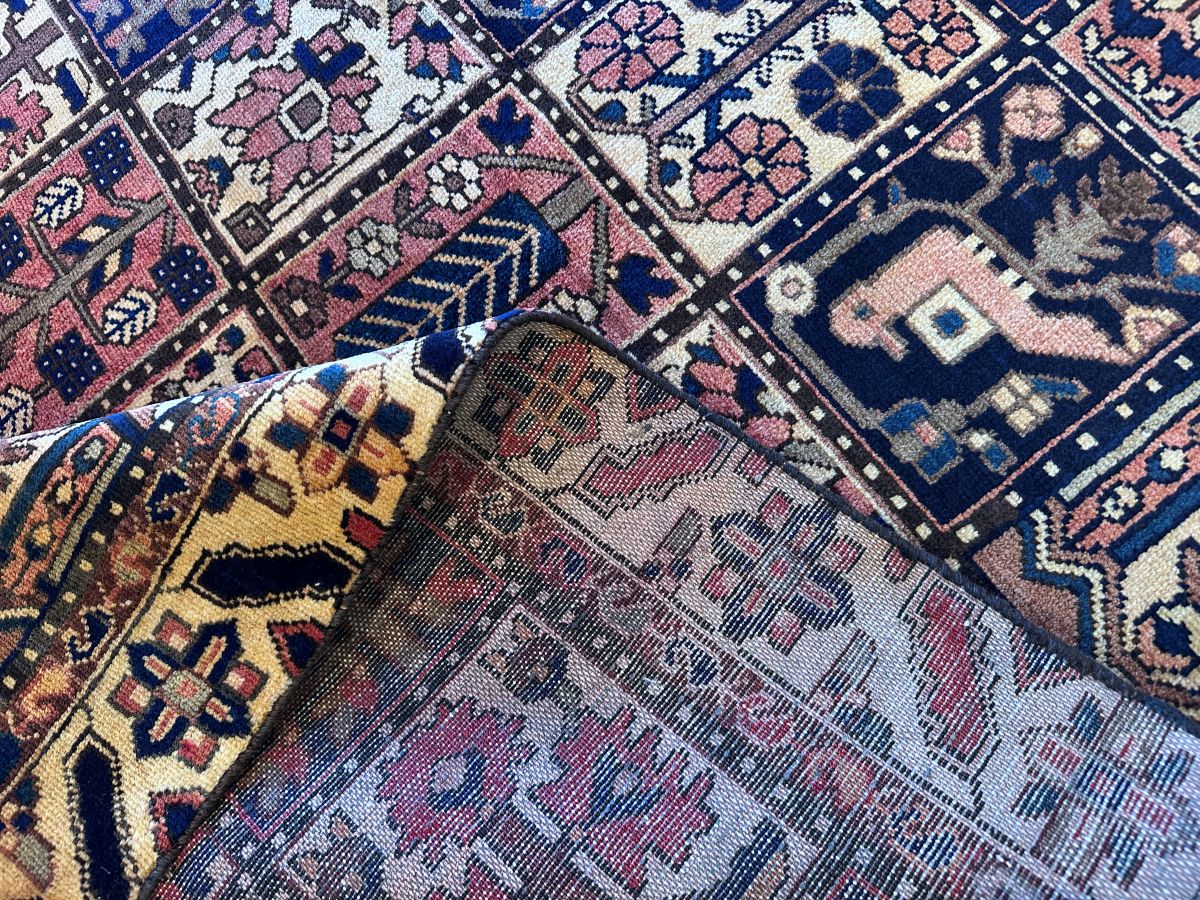 Hand-Knotted Tribal Persian Bakhtiar Rug