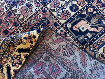 Hand-Knotted Tribal Persian Bakhtiar Rug