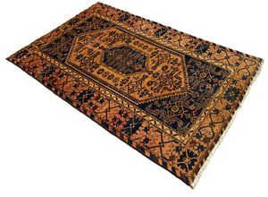 Hand-Knotted Tribal Persian Khamseh Rug