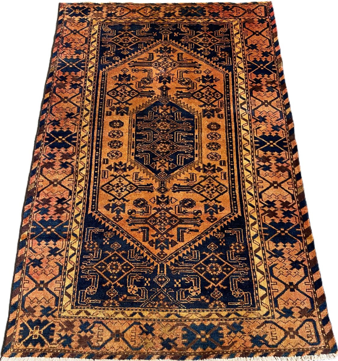 Hand-Knotted Tribal Persian Khamseh Rug