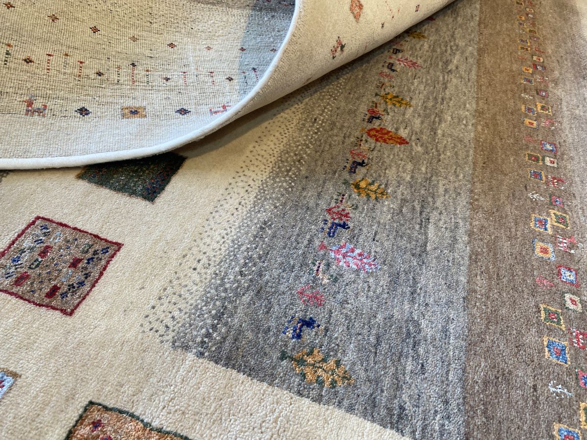 Hand-Woven Loribaft Gabbeh Carpet