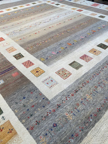Hand-Woven Loribaft Gabbeh Carpet