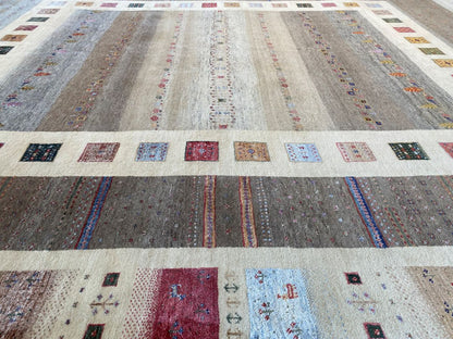 Hand-Woven Loribaft Gabbeh Carpet