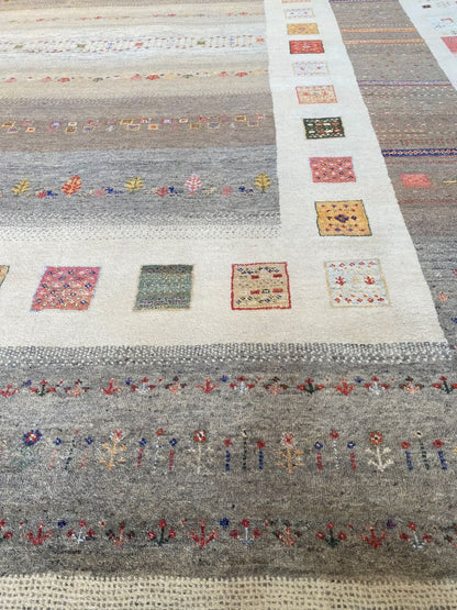 Hand-Woven Loribaft Gabbeh Carpet