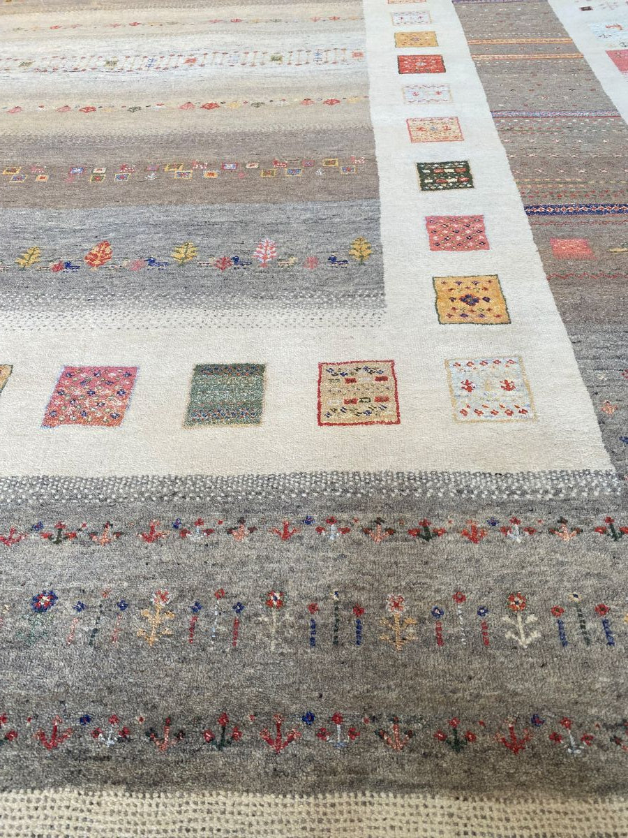 Hand-Woven Loribaft Gabbeh Carpet