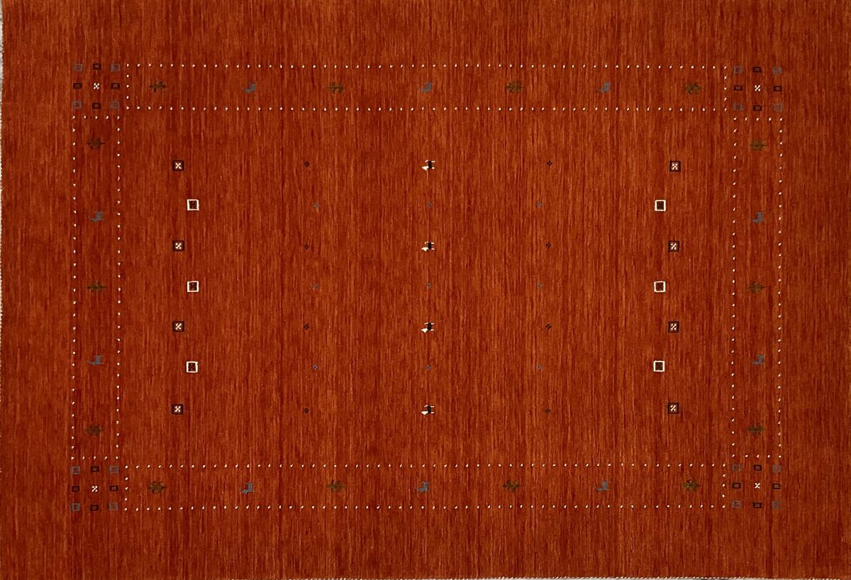 Hand-Woven Loribaft Gabbeh Rug