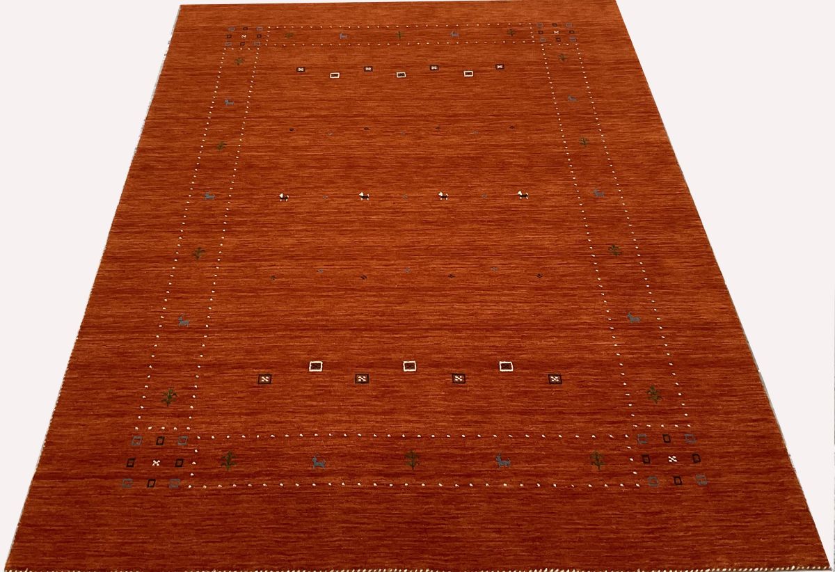 Hand-Woven Loribaft Gabbeh Rug