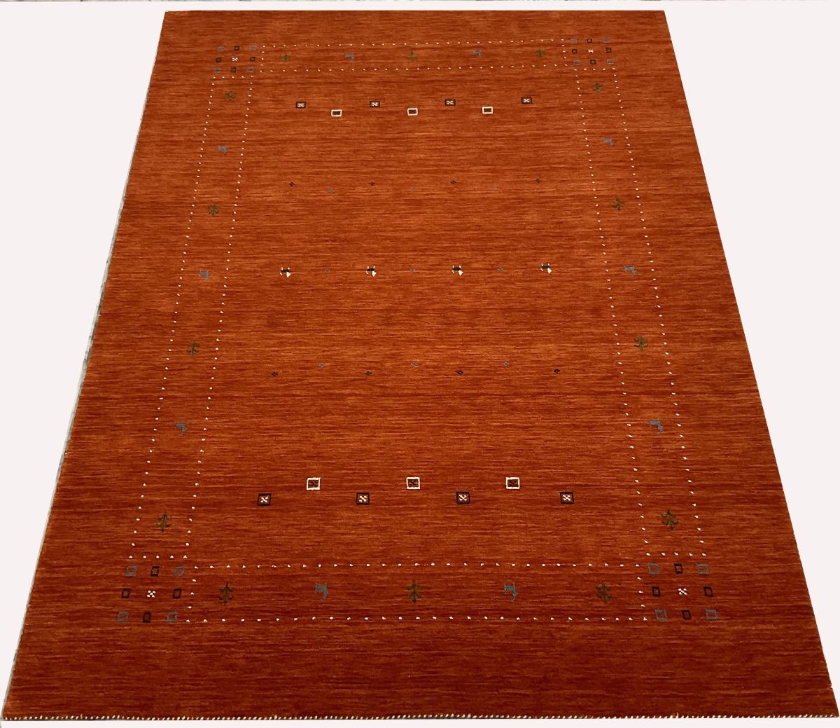 Hand-Woven Loribaft Gabbeh Rug