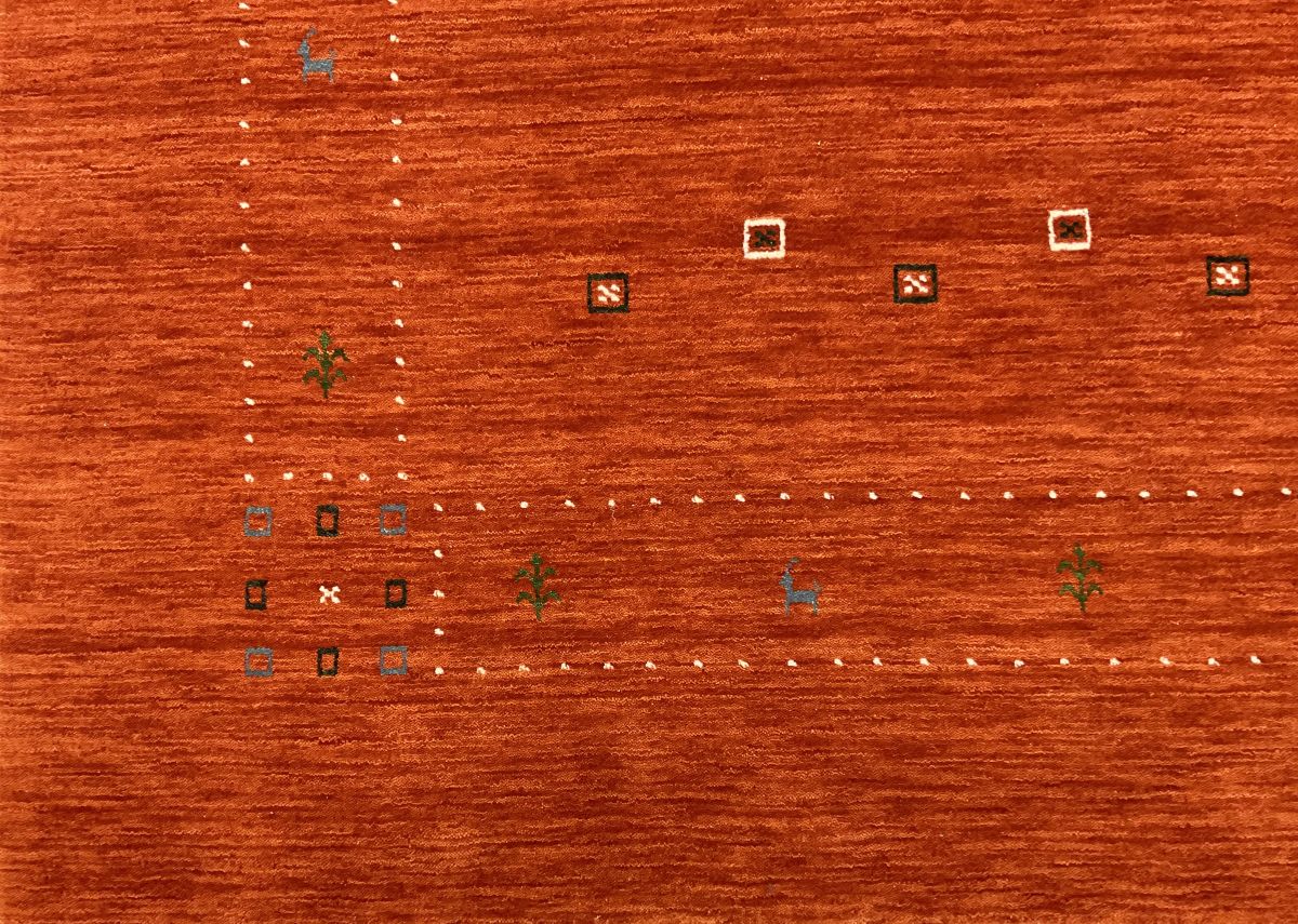 Hand-Woven Loribaft Gabbeh Rug