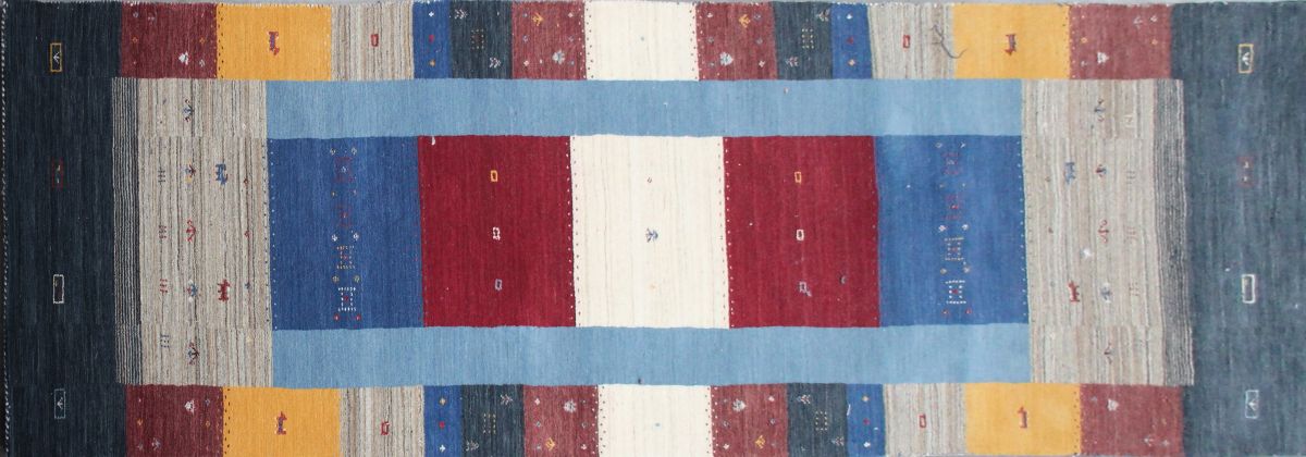 Hand-Woven Loribaft Gabbeh Runner