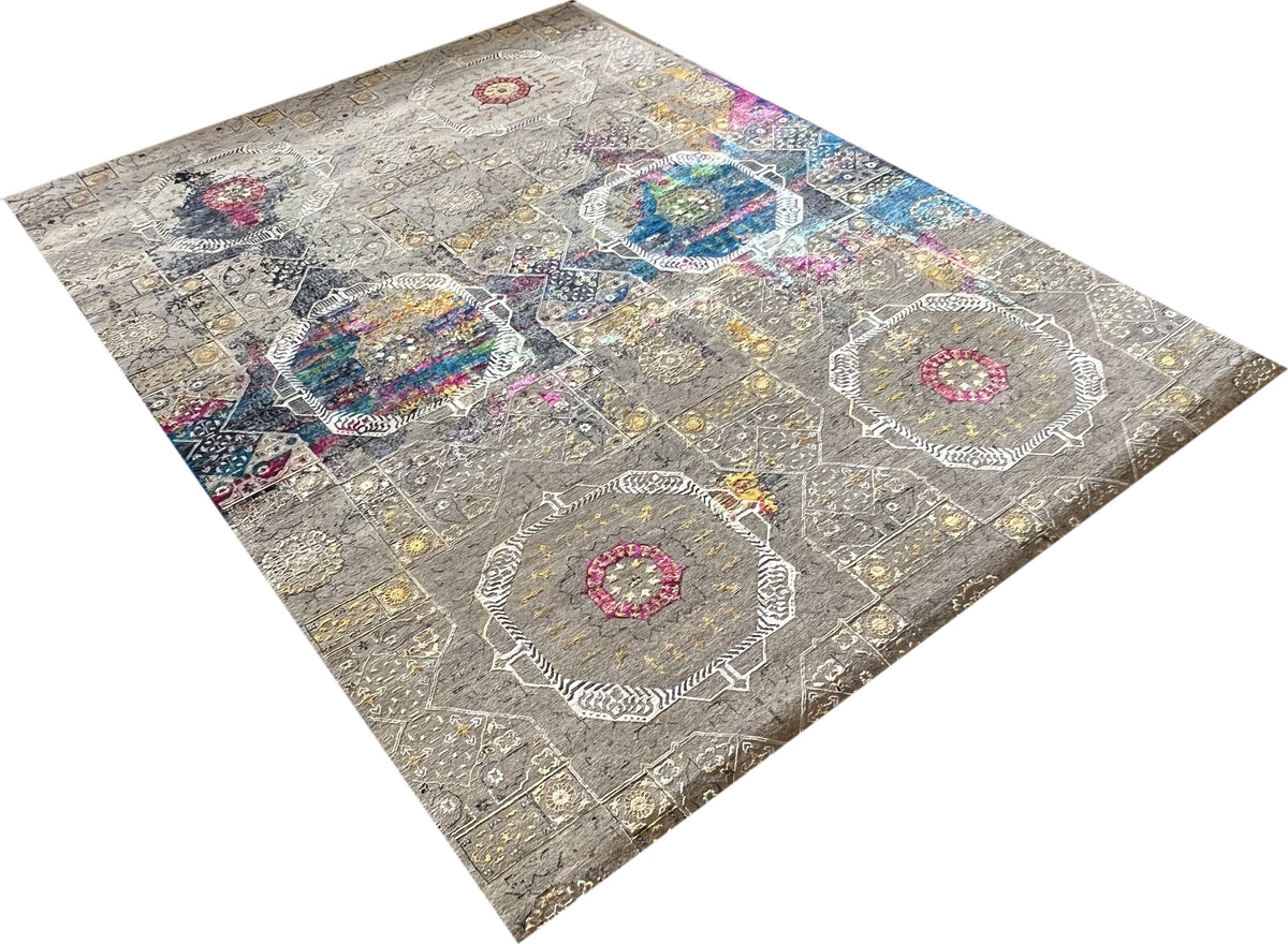 15th Century Hand-Woven Mamluk Design Carpet