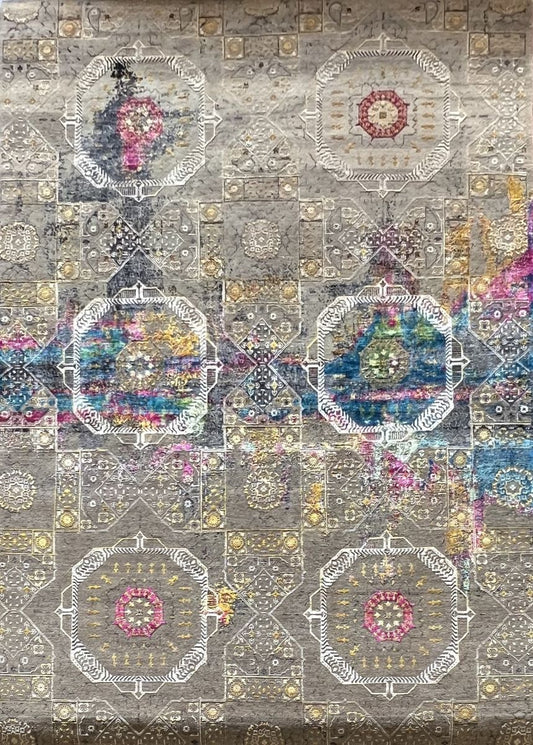 15th Century Hand-Woven Mamluk Design Carpet