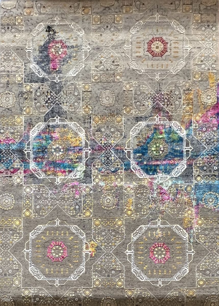 15th Century Hand-Woven Mamluk Design Carpet