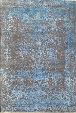 Fine Hand-Woven Modern Transitional Erased Carpet