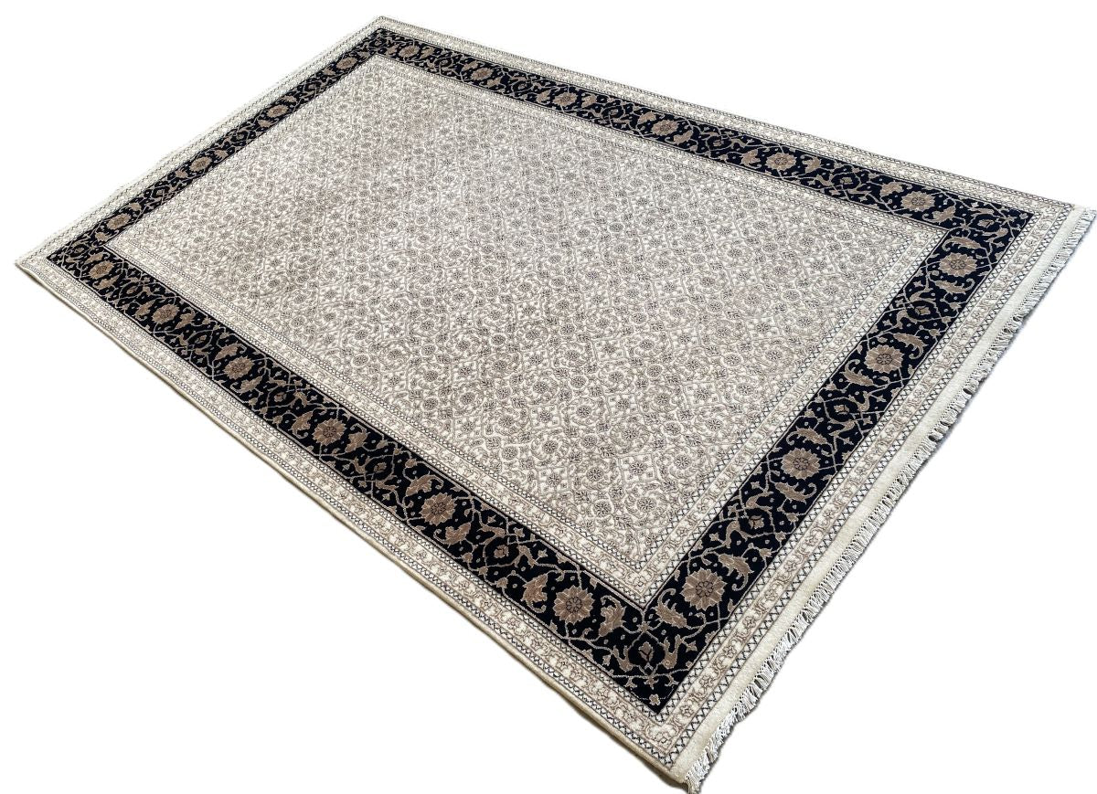 Hand-Woven Herati Design Carpet