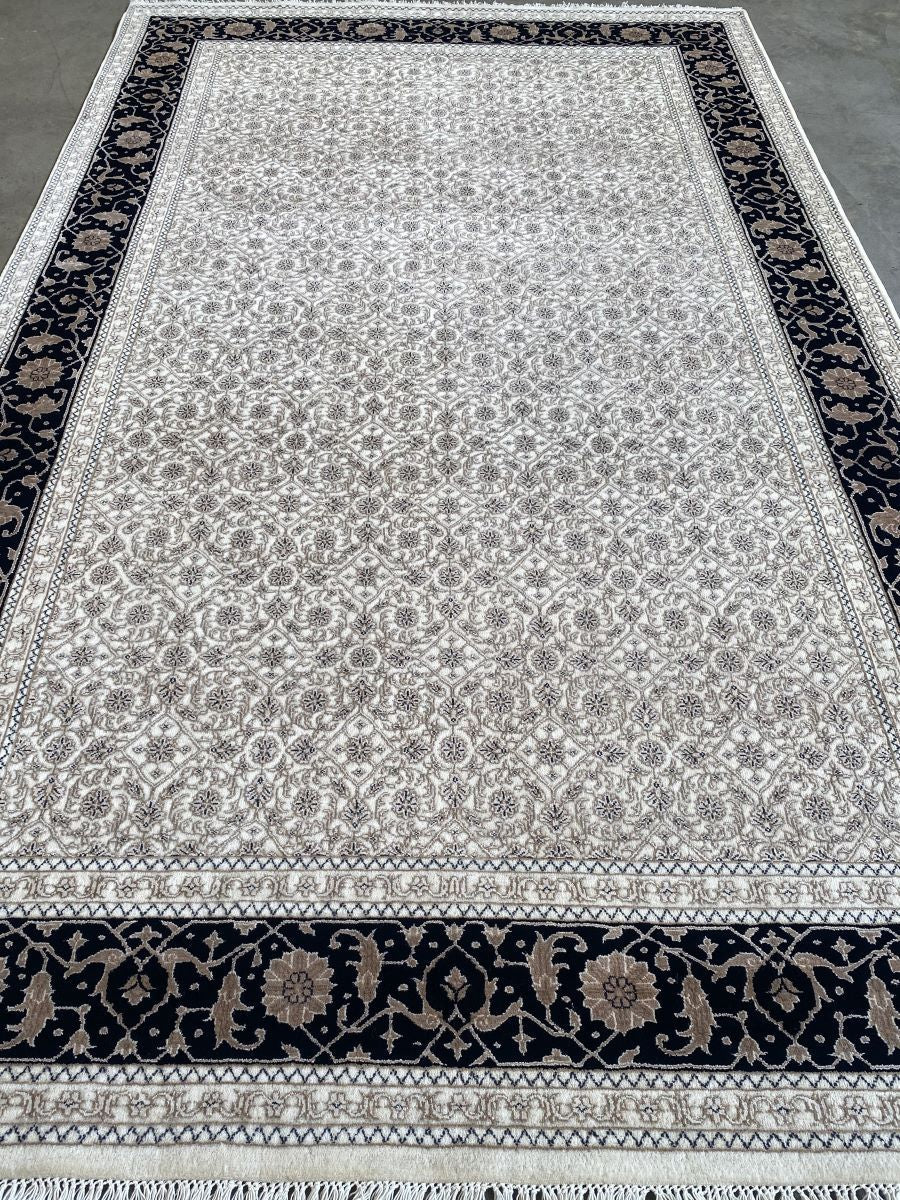 Hand-Woven Herati Design Carpet