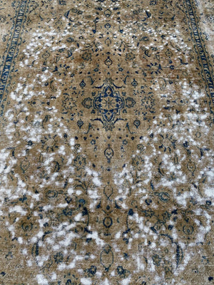 Handmade Vintage Over-dyed Persian Tabriz