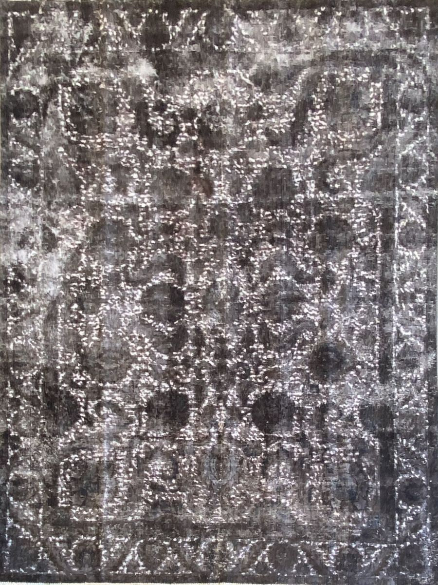 Handmade Vintage Over-dyed Persian Tabriz