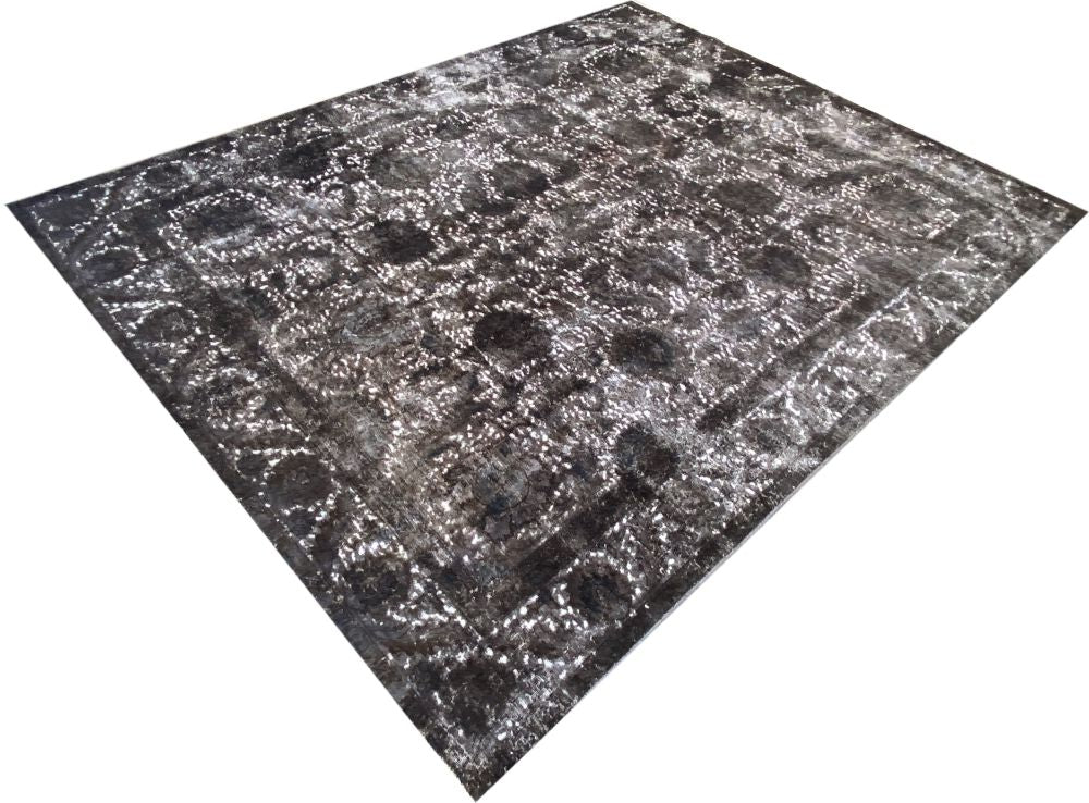 Handmade Vintage Over-dyed Persian Tabriz