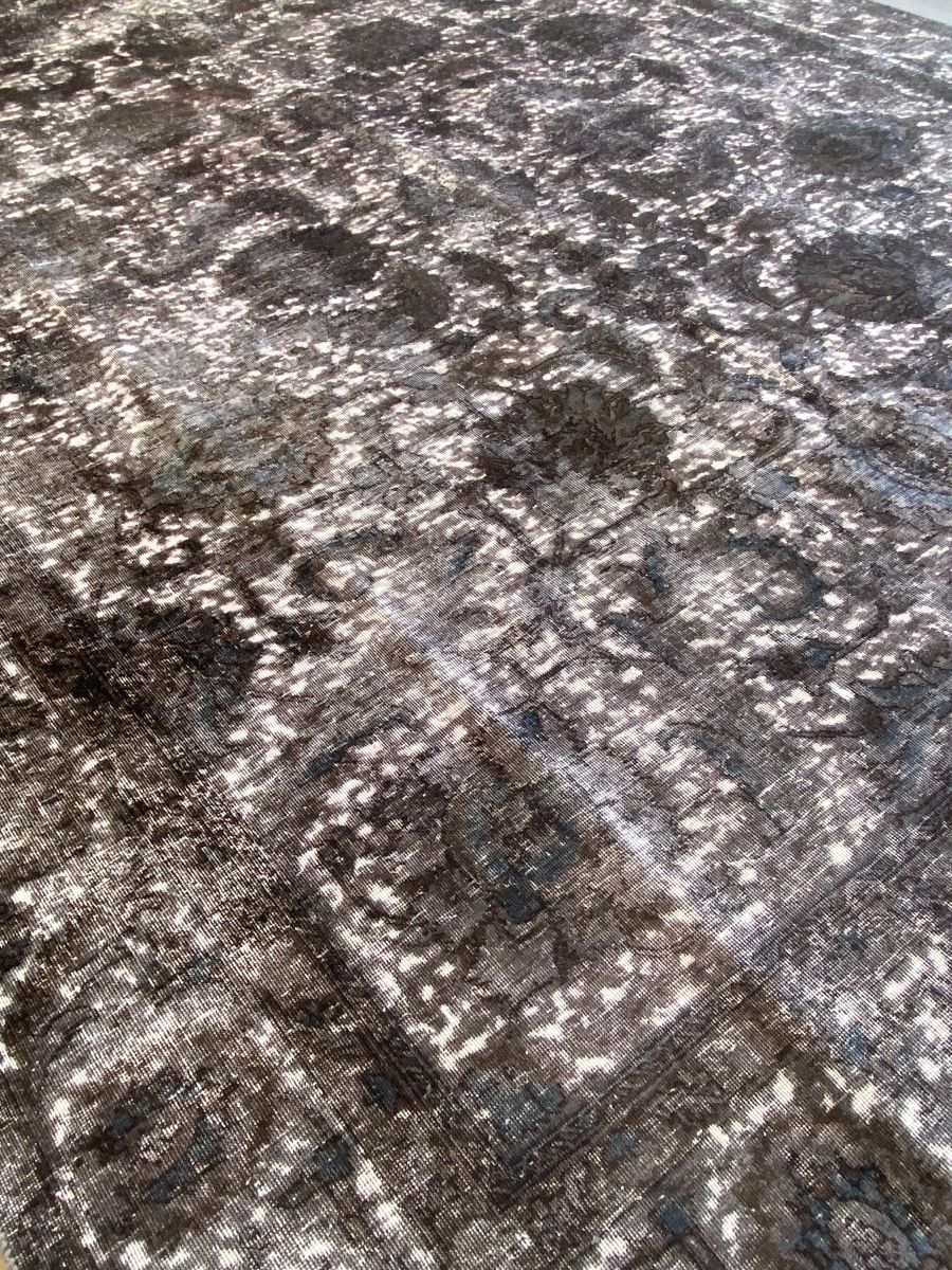 Handmade Vintage Over-dyed Persian Tabriz