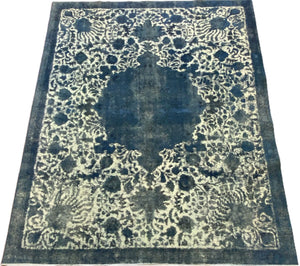 Handmade Vintage Over-dyed Persian Tabriz