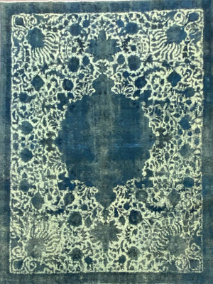 Handmade Vintage Over-dyed Persian Tabriz