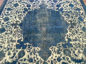 Handmade Vintage Over-dyed Persian Tabriz